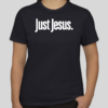 The Just Jesus t-shirt features the holy name of Jesus in straightforward text. The slim BHS logo has been applied to the back of the t-shirt.